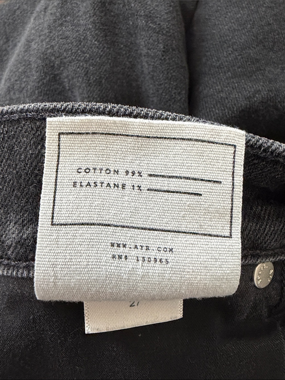 AYR The Secret Sauce Date Night Black High Rise Jeans Womens 27 - Picture 6 of 6